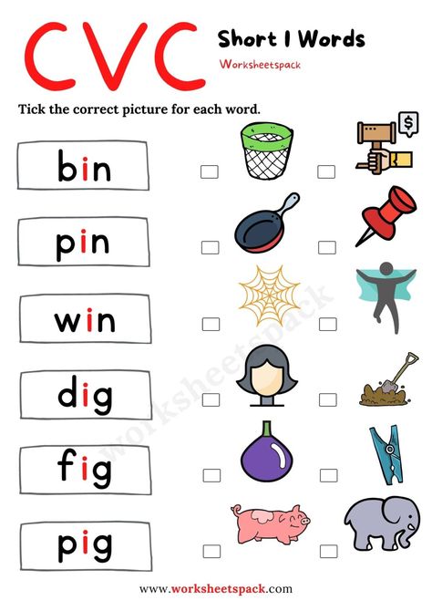 Free Short I Worksheets for Kindergarten - worksheetspack Short I Cvc Worksheets, Short I Activities Kindergarten, I Vowel Words Worksheet, Short I Words Worksheets, Short I Worksheets Kindergarten, Short I Worksheets Free, Cvc I Words Worksheets, Short Vowel I Worksheets, Short I Worksheets