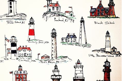 Winter Guide to Rhode Island - The Coastal Confidence New England Lighthouses, Lighthouse Tattoo, Historic New England, Lighthouse Pictures, Lighthouse Art, Block Island, Beacon Of Light, Desenho Tattoo, Pics Art