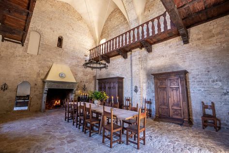 Incredible ancient abbey + 240 hectares near Massa Martana, in an area full of history. ⁠Built before year 1000 on remains of Roman temple. Chapel. #italy #umbria #historichomes #abbey #monastery #villa #farmhouse #rustic #interior #house #italian #land #forsale #property #realestate #homedecor #dreamhome #originalfeatures #architecture #character #vaults #stone #highceiling #fireplace Highceiling Fireplace, Rustic Italian Farmhouse, Villa Farmhouse, Monastery Interior, Italy Umbria, Roman Temple, Roman House, Umbria Italy, Setting Ideas