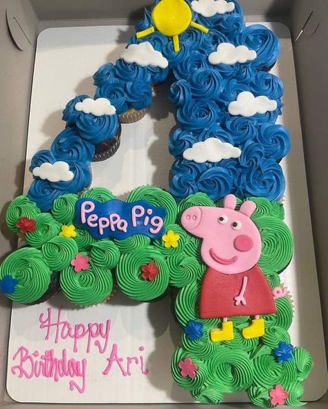 Peppa 3rd Birthday, Peppa Pig Themed Food, Peppa Pig 4th Birthday Party, Peppa Pig Party Ideas, Peppa Pig Happy Birthday, Peppa Pig Birthday Decorations, Peppa Birthday, Peppa Pig Cupcakes, Peppa Pig Birthday Party Decorations