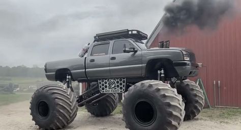 Monster Max Whistlindiesel, Rolling Coal, Big Monster Trucks, Custom Lifted Trucks, Big Ford Trucks, Trucks Lifted Diesel, Chevy Classic, Lifted Truck, Mud Trucks