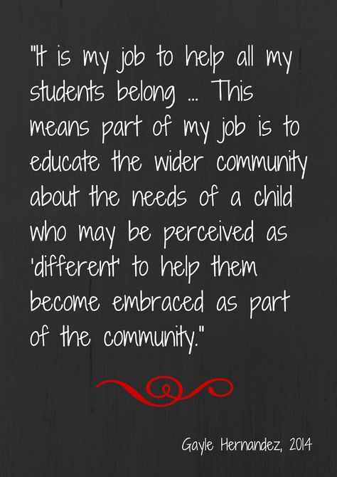 Quote:  A Teacher's Job is to Help Students Belong Special Education Quotes, Belonging Quotes, Education Photography, Education Posters, Inclusion Classroom, Teaching Special Education, Teaching Quotes, Baldi's Basics, Jobs For Teachers