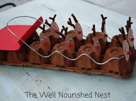 Egg Carton Christmas Crafts, Egg Carton Christmas, Xmas Crafts To Sell, Diy Christmas Craft Ideas, Cheap Christmas Diy, Christmas Crafts For Toddlers, Egg Carton Crafts, Egg Cartons, Christmas Arts And Crafts