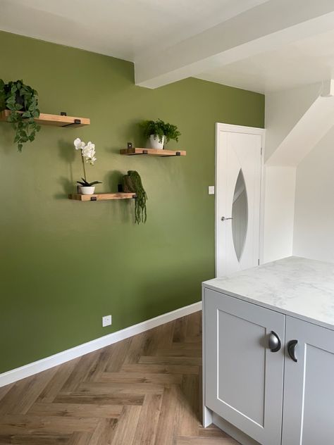 Farrow And Ball Sap Green, Sap Green Farrow And Ball, Bright Green Paint, Crown Paints, Sap Green, Sponge Painting, Farrow And Ball, Fern Green, Green Bathroom