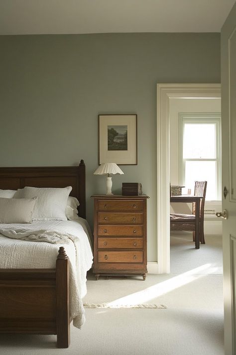 10 Earth Tone Paint Colors For Bedroom: Create a Cozy Space Clean Wall Colors, Paint Colors For Room Bedrooms, Sherwin Williams Green Earth Paint, Guest Room Wall Color Ideas, Cosy Bedroom Wall Colours, Best Color For A Bedroom, Eventide Sherwin Williams Bedroom, Green Paint Room Ideas Bedroom, Bedroom Wall And Trim Colors