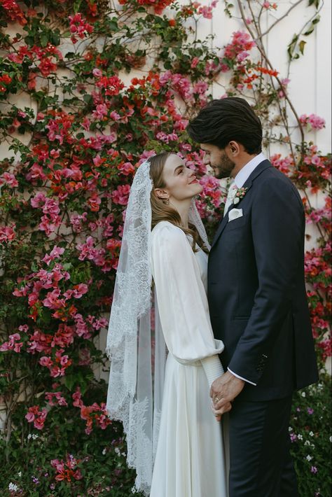 Simple Statement Wedding Dress, Winter Bridal Dresses, Vintage Inspired Wedding Photography, San Ysidro Ranch Wedding, San Ysidro Ranch, Kelly Brown, Filmy Vintage, San Ysidro, City Lifestyle