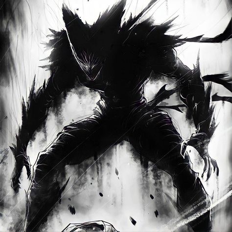 Monster Garou, One Punch Man Manga, Dead Pool, One Punch Man Anime, Back Tattoos For Guys, Bleach Art, Superhero Wallpaper, Wallpaper Animes, Scary Art