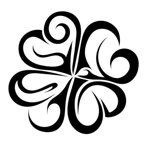 Clover Tatoos, Irish Shamrock Tattoo, Leaf Clover Tattoo, Shamrock Art, Four Leaf Clover Tattoo, Clover Tattoo, Shamrock Tattoos, Tattoo Coloring Book, Irish Tattoos