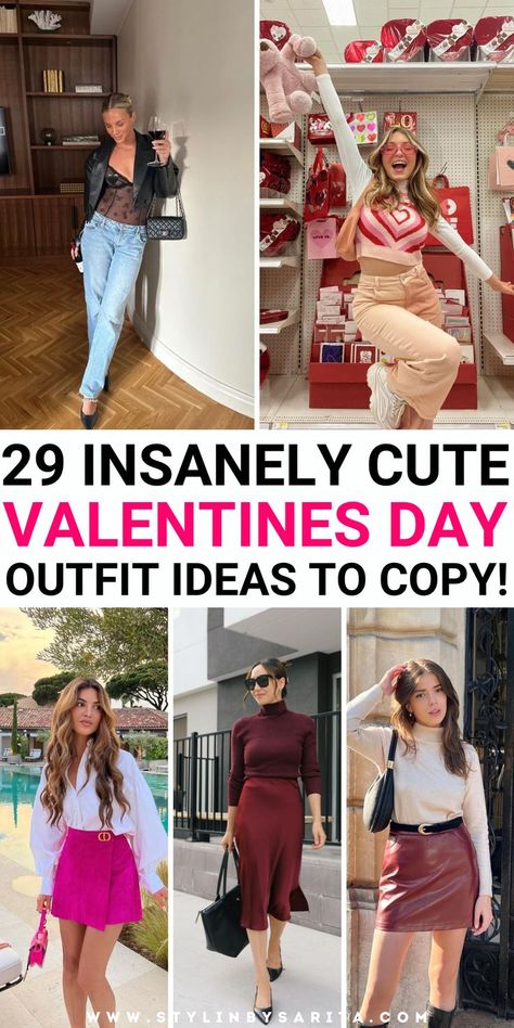 valentines day outfits Simple Valentines Outfits, Valentines Dinner Outfit, Valentines Date Outfit, Valentines Day Outfit Ideas, Outfit Ideas Midsize, Valentines Day Outfits, Cute Valentines Day Outfits, Day Outfit Ideas, Cute Valentines Day