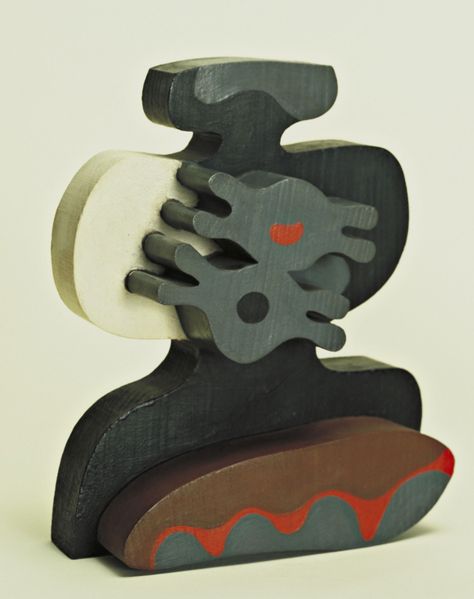 [p. 227] Jean Arp (French, born Germany (Alsace). 1886–1966). Birds in an Aquarium, 1920. Painted Wood; 25.1 x 20.3 x 11.4 cm. NYC: MoMA, 232.1937. Found by: Chelsea Bruno Obelisk Art, Sophie Taeuber, Hans Richter, Tristan Tzara, Hans Arp, Christo And Jeanne Claude, Francis Picabia, Modern Art Sculpture, Jean Arp