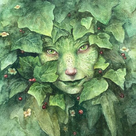 artist: Iris Compiet Faerie Tattoo, Iris Compiet, Succulent Painting, Faery Art, Fairy Images, Nature Spirits, Forest Creatures, Anime Artwork Wallpaper, Forest Fairy