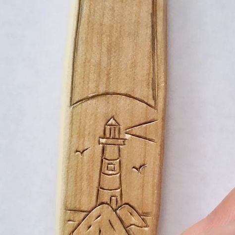 Dane Licina on Instagram: "Kolrosing a lighthouse design 🙂 . . . #spooncarving #sloyd #greenwoodworking #kolrosing #madebyhand #lighthouse" Wood Burning Lighthouse, Lighthouse Design, Green Woodworking, Small People, Wood Carving Designs, Carving Designs, Light House, Wood Light, Wood Carving