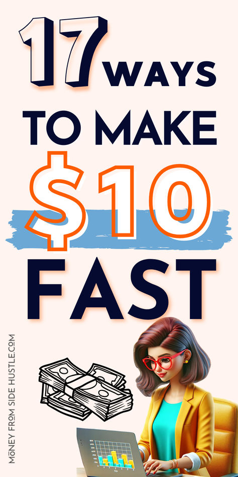 make $10 fast How To Make 50 Dollars A Day, Online Hustle, Ways To Make 10, Need Money Fast, Need Money Now, Amazon Book, Passive Money, 100 Dollars, Book Promotion