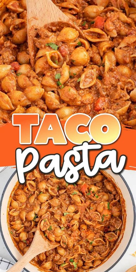 Princess Recipes, Easy Taco Pasta, Starvin Marvin, Taco Pasta Recipe, Cheesy Taco Pasta, Taco Pasta Recipes, Pasta Cheese, Yummy Pasta, Fast Meals