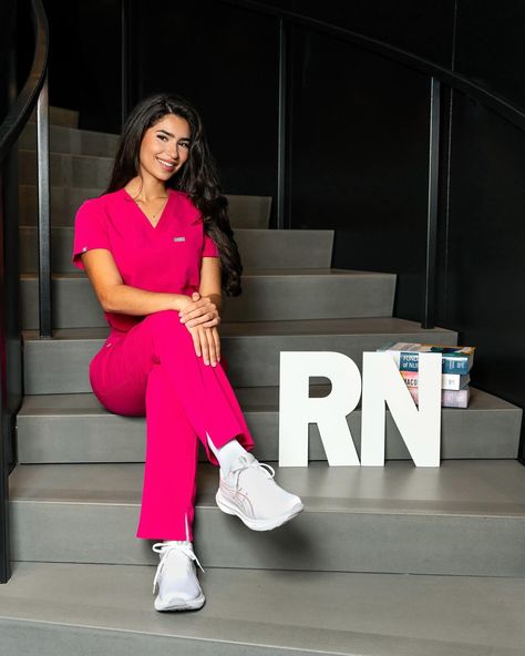 I’m a Registered Nurse! 🩺🩷 I accepted a position at my dream hospital and will begin my residency later this year in Obstetrics and Gynecology. So excited for this new chapter of my life, thanks be to God and my angel on earth @mydalis.lugo for getting me this far! Nursing Pictures, Thanks Be To God, Nursing Graduation Pictures, Pink Scrubs, Nurse Aesthetic, Graduation Photography Poses, Obstetrics And Gynaecology, Nursing Tips, Nurse Graduation