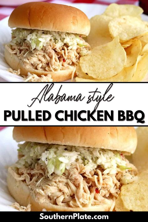 Pulled Chicken Sliders Crockpot, Slow Cooker Pulled Chicken Sandwiches, Pulled Chicken Crockpot Recipes, Slow Cooker Pulled Chicken Recipes, Alabama Bbq Chicken, Pulled Chicken Sandwiches Stove Top, Turkey Bbq Pulled, Crockpot Pulled Chicken Sandwiches, Mission Bbq Pulled Chicken Recipe