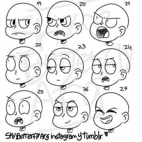 Drawing Cartoon Expressions, Cartoon Face Shapes Design Reference, Calarts Style Cartoon, Cartoon Face Shapes, Cartoon Expressions Faces, Cartoon Face Sketch, Cartoon Face Reference, Character Face Expressions, Cartoon Face Expressions