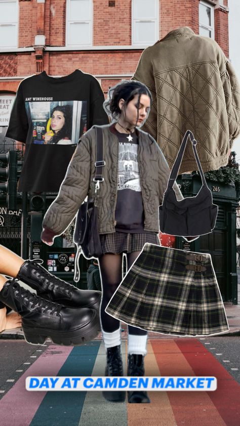 Going to Camden Market Market Outfit Ideas, Market Outfit, Camden Market, Camden Markets, London Outfit, Amy Winehouse, Edgy Fashion, Outfit Ideas, London