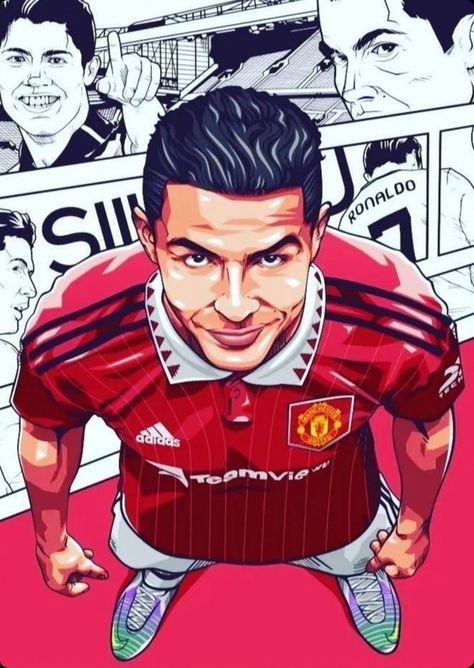 Cr7 Art Draw, Ronaldo Illustration Art, Ronaldo Dp, Ronaldo Art Drawing, Draw Ronaldo, Cr7 Art, Cristiano Ronaldo Art, Football Player Drawing, Football Rug