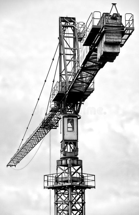 Tall construction crane. A tall construction crane against the sky , #spon, #construction, #Tall, #crane, #sky, #tall #ad Cranes Construction, Crane Drawing, Crane Construction, Ing Civil, Construction Crane, Construction Images, Tower Crane, Dragon Wallpaper Iphone, Crane Print