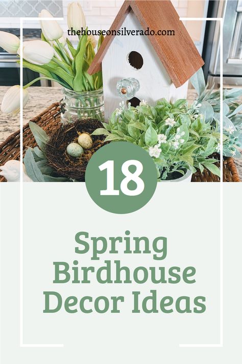 Are you a bird-lover, or looking for some fun spring decor ideas? Look no further than this list of 18 Spring Birdhouse Decor Ideas. From colorful painted designs to added touches like flower pots and seasonal window boxes, these ideas will provide plenty of inspiration for your spring home decor. Visit the post to see them all! Indoor Birdhouse Decorating Ideas, Decorating With Bird Houses Indoors, Birdhouse Decor Indoor, Birdhouse Centerpiece Ideas, Decorating With Bird Houses, Bird Decorating Ideas, Brunch Table Decorations, Birdhouse Post, Cute Birdhouse