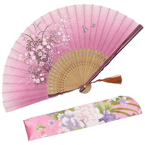 Dancing Stage, Asian Accessories, Morning Glory Flowers, Chinese Fans, Folding Fans, Glow Jewelry, Folding Hand Fan, Japanese Fan, Bamboo Frame