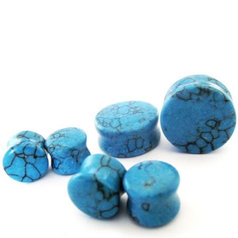 Stone Plugs, Plug Earrings, Pismo Beach, Tunnels And Plugs, Plugs Earrings, Stretched Ears, Gauges Plugs, Turquoise Howlite, Ear Plugs