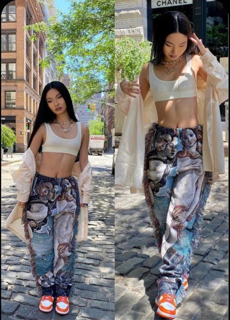 Rug Pants, Tapestry Pants, Blanket Pants, Tapestry Blanket, Make Blanket, Woven Tapestry, Tomboy Style Outfits, Streetwear Fashion Women, Tomboy Fashion