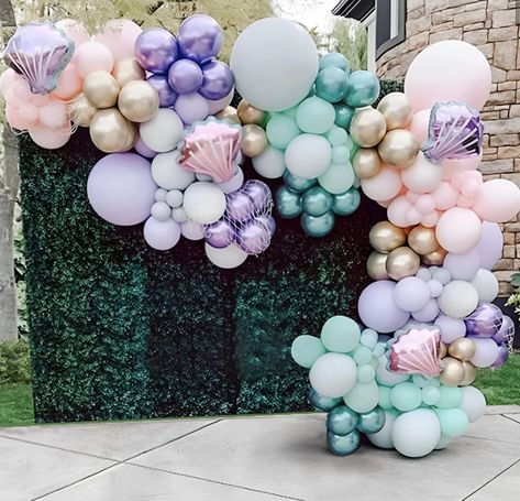 Mermaid Tail Balloon, Mermaid Balloons, Mermaid Theme Birthday Party, Fest Temaer, Girls Birthday Party Decorations, Mermaid Theme Party, Mermaid Baby Showers, Mermaid Theme Birthday, Garland Arch