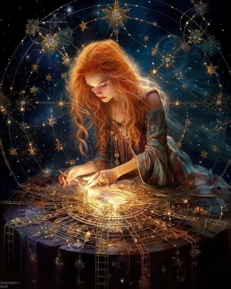 Healing Magic Fantasy Art, الفن الرقمي, Spiritual Artwork, Celestial Art, Mystical Art, Goddess Art, Witch Aesthetic, Visionary Art, Dreamy Art