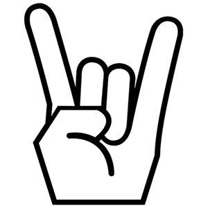 Rock Fingers Tattoo, Rock On Hand Sign, Rock On Hand, Tattoo Finger, Rock Sign, Cricut Decals, Rock Tattoo, Deco Living, Rock N Roll Art