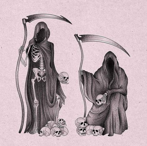 Grim Reaper Drawing, Reaper Drawing, Don't Fear The Reaper, Grim Reaper Tattoo, Reaper Tattoo, Torso Tattoos, Wicked Tattoos, Dark Tattoo, Art Prompts