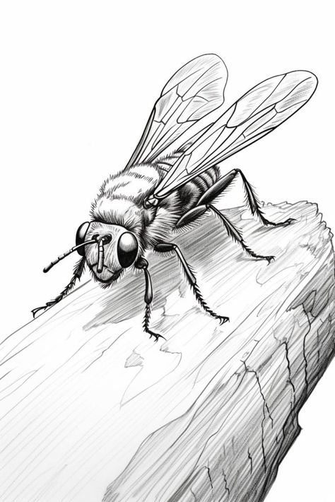 Draw Insects, How To Draw Insects, Scary Paintings, Drawing Grid, Entomology Art, Texture Drawing, Insect Art, Visual Texture, Graphite Drawings