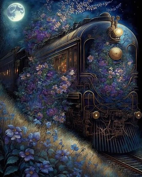 Fantasy Train, Magic Places Fantasy Dreams, Magic Land, Between Two Worlds, Paper Things, Train Art, Fantasy House, Fantasy Movies, Fantasy Art Landscapes