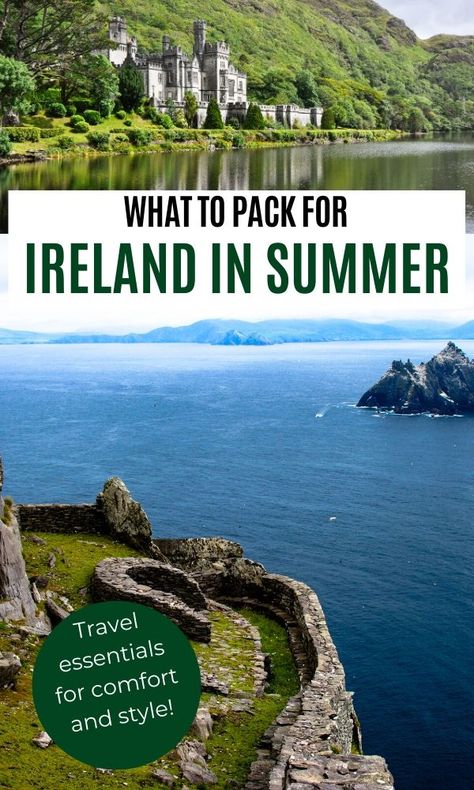 Ireland Summer Travel Outfits, Ireland In August, What To Pack For Ireland In August, What To Wear In Ireland In August, Ireland Packing List Summer, Outfits For Ireland In August, Ireland Fashion Summer, Summer In Ireland Outfits, Summer Ireland Outfits