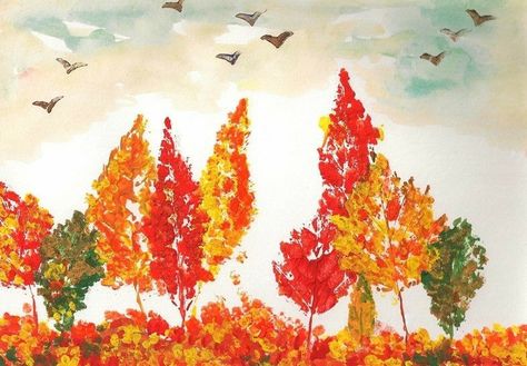 Leaf Print Art, Crafts Fall, Fall Canvas Painting, Fall Arts And Crafts, Fall Art Projects, Leaf Crafts, Elementary Art Projects, Homeschool Art, Fall Crafts For Kids