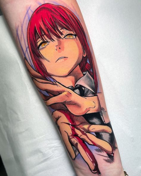 Makima tattoo tatuaggio chainsaw man manga anime lovers anime color Makima Tattoo, Chainsaw Man Manga, Tattoo Hand, Fairy Tattoo, Hand Tattoo, Chainsaw Man, Chainsaw, I Tattoo, Hand Tattoos