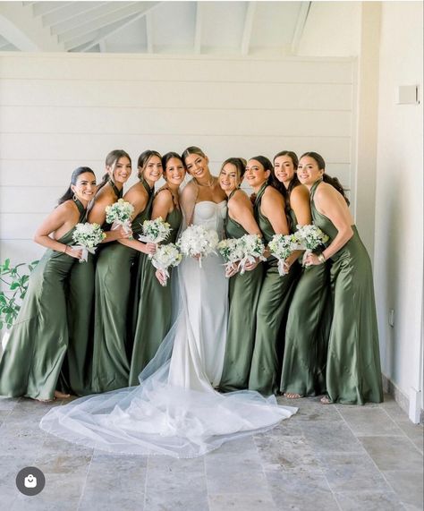 Green Bridesmaid Dress, Night Time Wedding, Mumu Wedding, Green Bridesmaid, December 26, Green Bridesmaid Dresses, Wedding Bridal Party, Cute Wedding Ideas, Wedding Mood Board