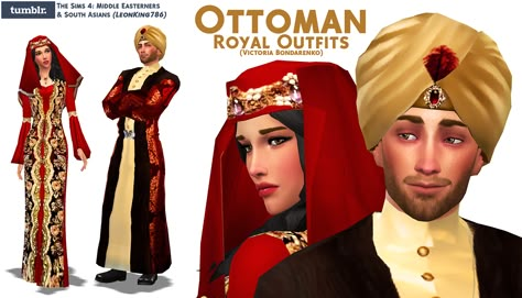 Arab Cc Sims 4, Sims 4 Cc Ottoman Empire, Sims 4 Ottoman Cc, Sims 4 Ottoman, Sims Royal, Empire Outfit, Turkish Tv Series, Royal Clothes, Sims 4 Cc Folder