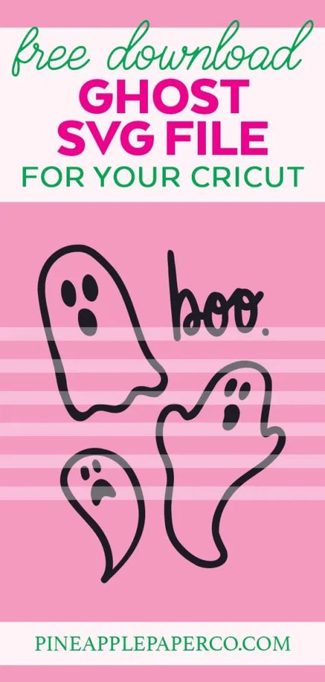 Free Ghost SVG File with TWO color options! Make signs, shirts, and more with this FREE Halloween SVG from Pineapple Paper Co. #ghost #halloweensvg #halloweenmug #pastelhalloween #cricut #freesvg #svgfile #halloweensign #halloweenshirt Halloween Dot Art, Michael Myers Svg, Halloween Svg Free, Halloween Signs Diy, Free Halloween Svg, Cricut Blades, Spooky Season Svg, Halloween Cricut, Expressions Vinyl