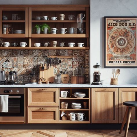 Explore 12 creative coffee-themed kitchen décor ideas to elevate your space. Perfect for coffee lovers who want that café vibe at home! Kitchen Decor Themes Coffee, Coffee Theme Kitchen, Coffee Decor Kitchen, Themed Kitchen, Kitchen Decor Themes, Creative Coffee, Coffee Kitchen, Coffee Lovers, Coffee Lover