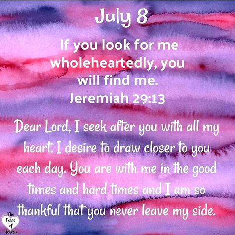 ~Amen~8 July 2021👼❌⭕❌⭕ Bible Verse Jeremiah, Jeremiah 29 13, Prayer For Love, Bible Verses For Women, Bible Resources, Good Morning Spiritual Quotes, Heaven Quotes, Inspirational Verses, Christian Quotes Prayer