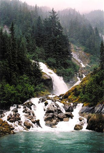 Alaska Waterfall (Southeastern Alaska near the La Conte Glacier) | Flickr - Photo Sharing! Alaska Woods, Alaska Nature, Alaska Photography, Bigger Picture, Beautiful Waterfalls, Pretty Places, Oh The Places Youll Go, Nova Scotia, Picture Photo