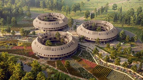 Behance :: Pro vás Circular Buildings, Round Building, Model Architecture, Architecture Company, 3d Architectural Visualization, Unique Buildings, Taking Shape, Concept Architecture, Residential Building