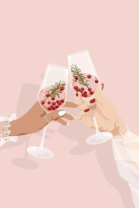 Download free image of Pink background, party celebration illustration design by Aew about rosemary, cheers woman cocktail, cocktail, hand holding glass, and illustration rosemary 5976518 Hand Aesthetic, Celebration Illustration, Cocktail Illustration, Celebration Background, Illustration Art Girl, Girly Art Illustrations, Party Background, Illustration Girl, Christmas Illustration