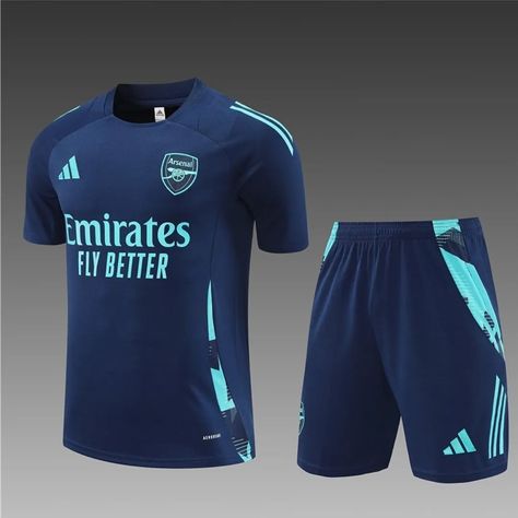 Arsenal Kits 💙 Football Training Kit, Arsenal Kit, Arsenal Jersey, Training Suit, Training Kit, Soccer Kits, Football Training, Soccer Training, Soccer Jerseys