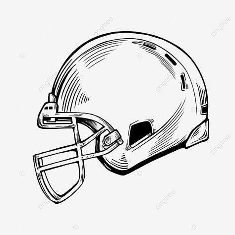 American Football Tattoo, Football Helmet Drawing, Football Doodles, American Football Drawing, American Football Helmet, Helmet Drawing, White Helmet, Football Drawing, Football Logos