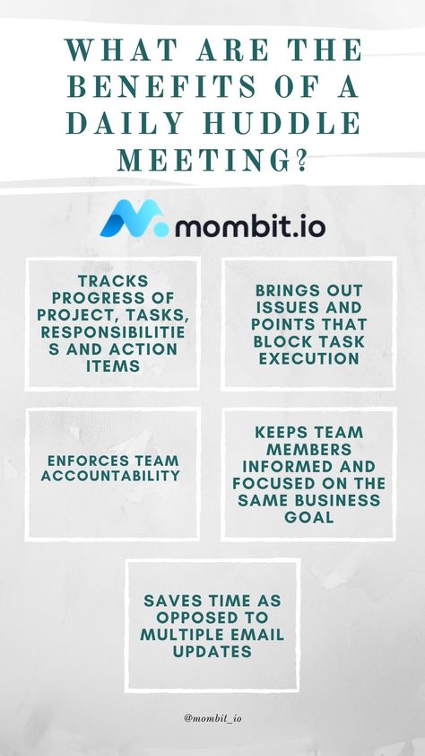 Infographic about the benefits of a huddle meeting Team Huddle, Team Communication, Simple Infographic, Weekly Meeting, Meeting Agenda, Agenda Template, Morning Meeting, Team Leader, Business Goals