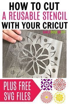 How to make DIY reusable stencils with your Cricut Explore or Maker #cricutmade #cricutproject #stencils Stencil With Cricut, Inkscape Tutorials, Cricut Stencils, Idee Cricut, Projets Cricut, Wine Bottle Diy Crafts, Cricut Projects Beginner, Diy Upcycling, Cricut Craft Room