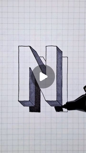 Letters Drawing Ideas, Name Drawings Letters, 3d Words 3d Letters, 3d Letters Drawing, Letter Drawing Ideas, Funky Letters, Alphabet Video, How To Drow, Perspective Drawings